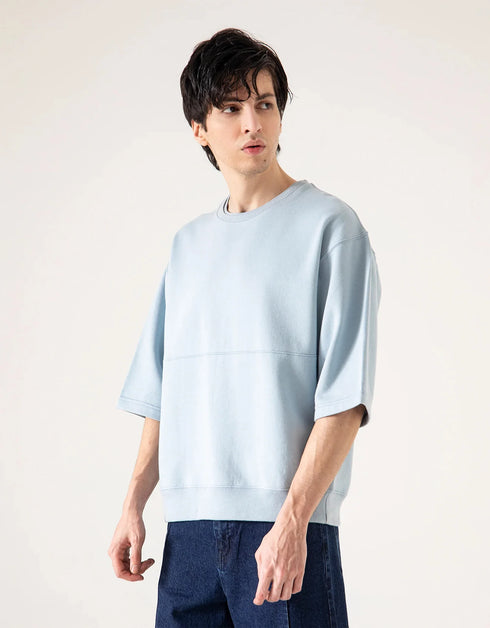 HALF SLEEVES CREW NECK SWEATSHIRT